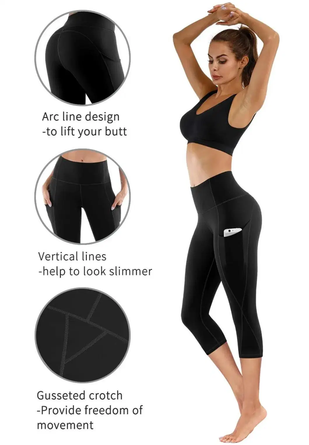 Fitness Girl Women High Waisted Nude Yoga Tights Leggings Pants Sexy Custom Logo Fitness & Yoga Wear